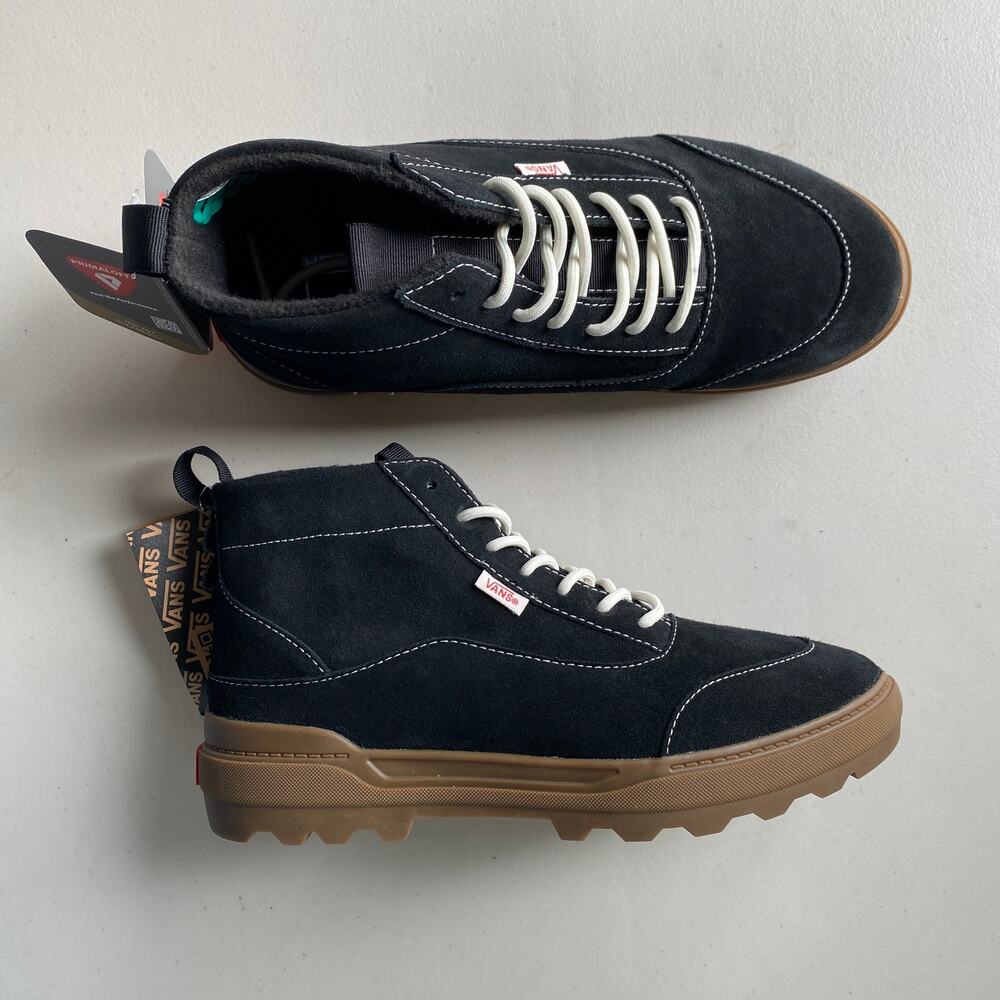 NWT VANS Colfax MTE-1 Boot High Top Sneaker Lace Up Black/Gum Womens 9